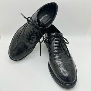 Jeffrey Campbell Moyra Brogue Leather Oxfords Black  Womens Size 7